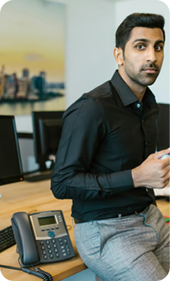 Keshav Agrawal working at his desk