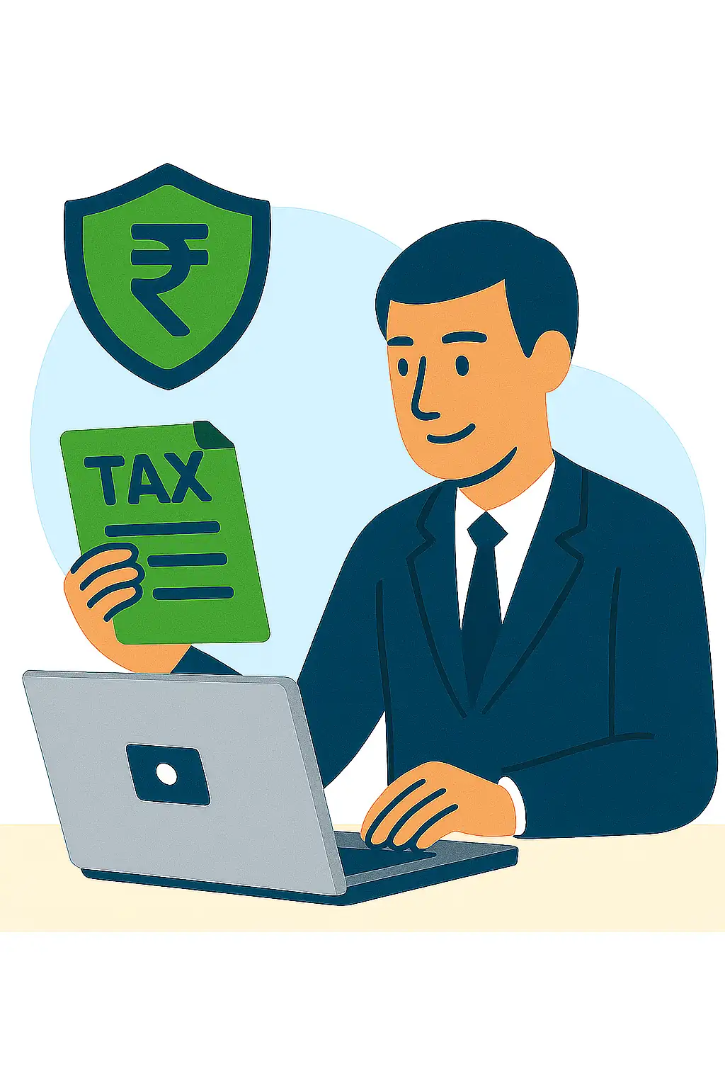 Tax planning and ITR filing illustration