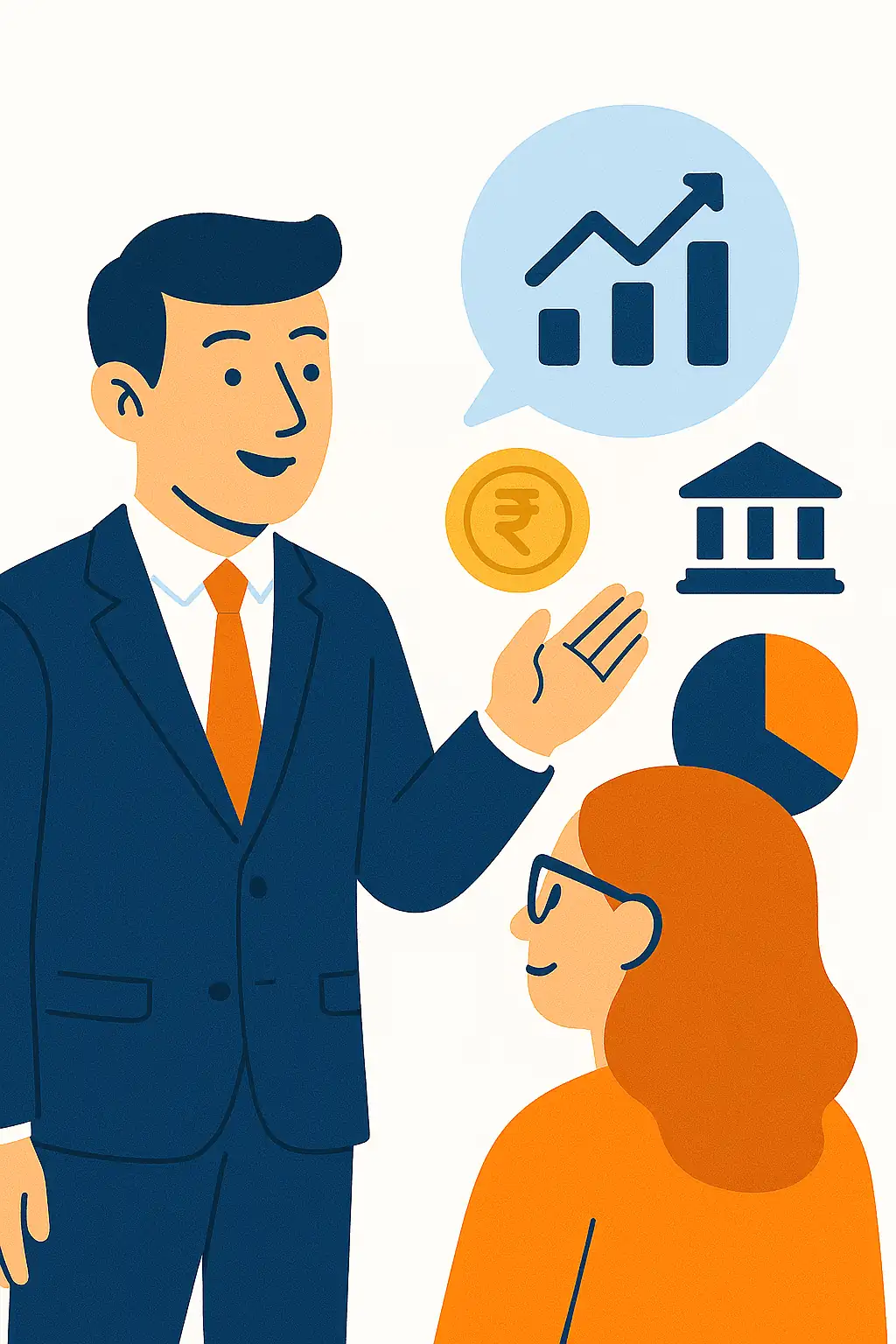 Personal finance and investment consultancy illustration