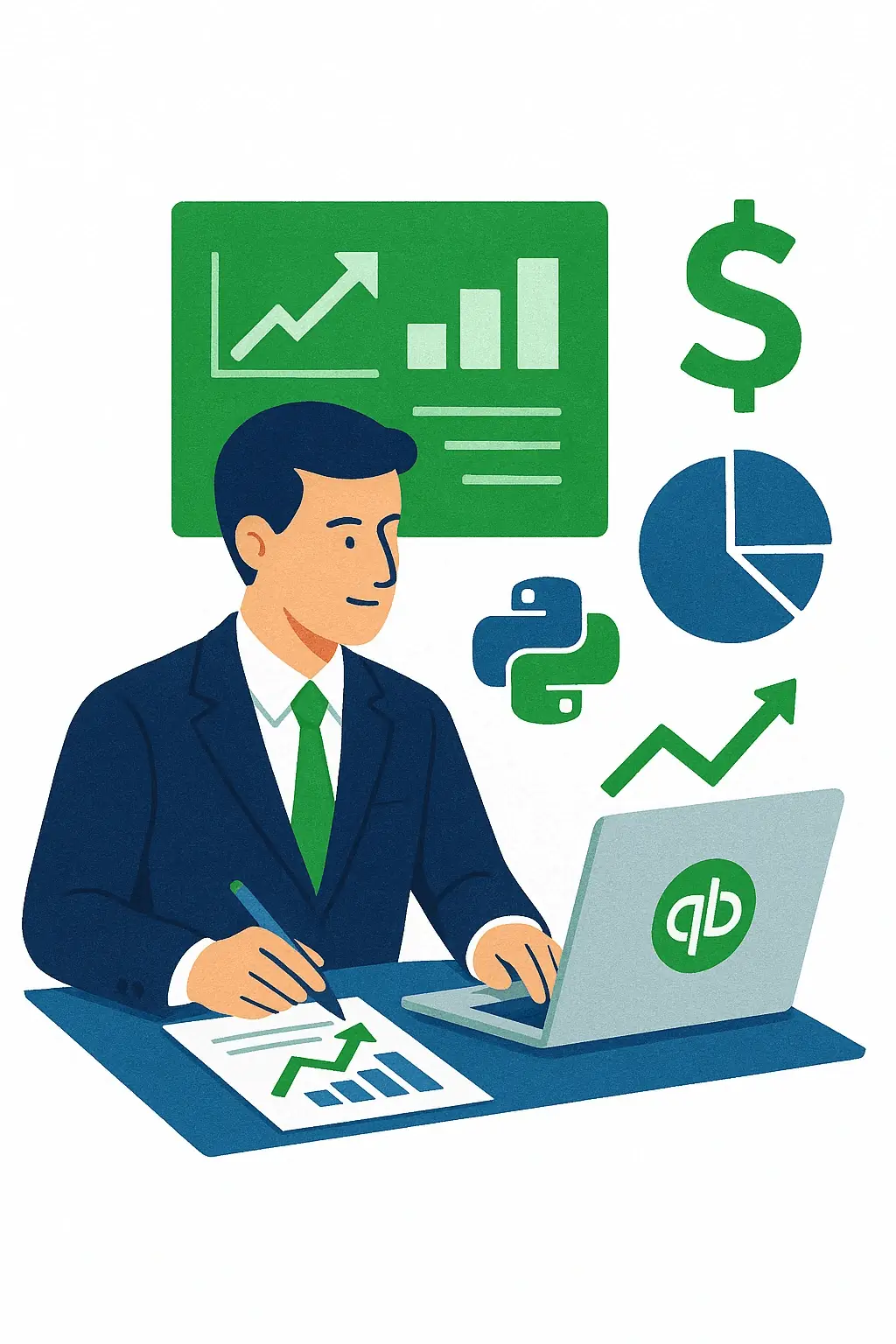 Virtual CFO and strategic advisory illustration